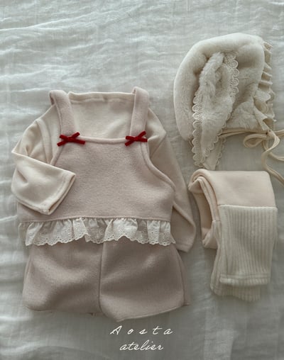 AOSTA25｜(6m-5y) 蕾絲荷葉翻領縮口襯衫10