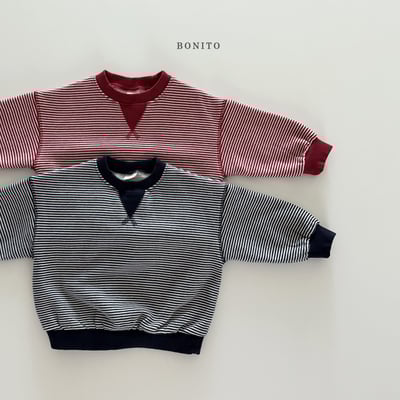 Bonito14｜(75cm-125cm) 條紋滾邊休閒上衣4