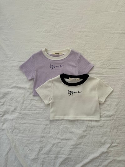 LePetitmot23｜(80-125cm) 拼色蝴蝶結上衣1