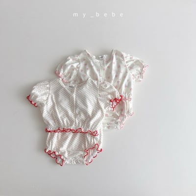 my_bebe15｜(58-72cm) 捲邊開襟外套包屁衣套裝15