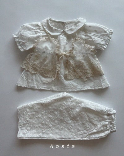 AOSTA60｜(Free) 蕾絲綁帶外罩衫6