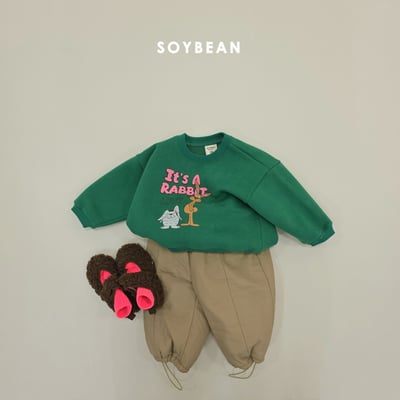 Soybean60｜(75cm-118cm) 刷毛抽繩長褲15