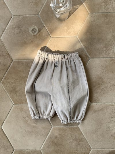 Bebe holic03｜(3m-18m) 簡約亞麻褲12
