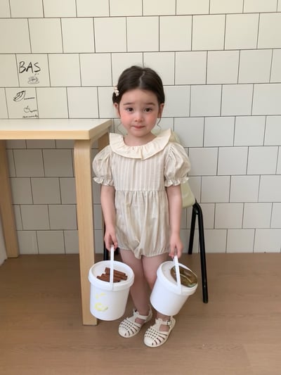 JE31｜(66-120cm) 荷葉領條紋包屁衣/洋裝25