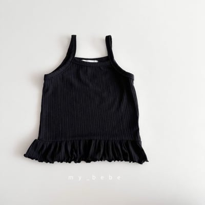 my_bebe33｜(80-120cm) 荷葉捲邊細肩背心6