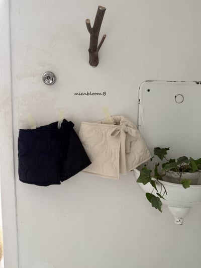 Bloom.b47｜(85cm-125cm) 蝴蝶結印花絎縫綁帶褲裙8