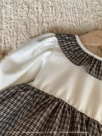 JE583｜(66-90cm) 格紋蝴蝶結綁帶包屁衣21