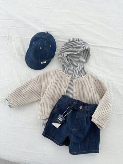 MiniRobe49｜(70-110) 條紋羅紋連帽上衣6