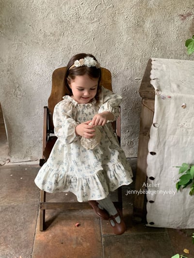 JE569｜(66-120cm) 抓皺碎花公主袖包屁衣/洋裝14