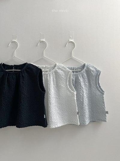 MiniRobe11｜(70-110) 抓皺無袖波點上衣4