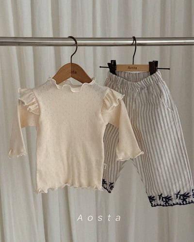 AOSTA28｜(6m-5y) 飛袖捲邊上衣11