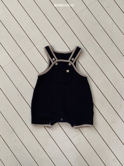 Bebe holic52｜(6m-18m) 滾邊吊帶包屁褲7