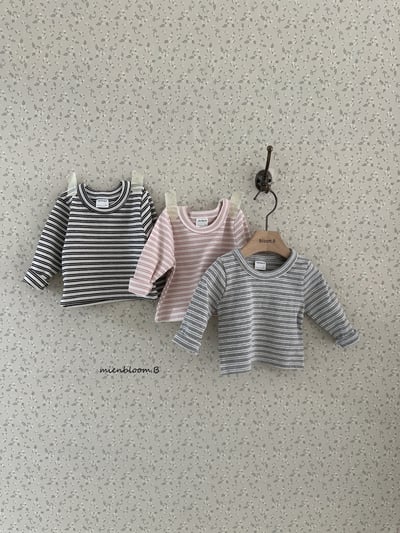 Bloom.b57｜(3m-24m/85cm-125cm) 雙條紋圓領上衣5