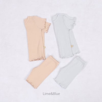 LIME&BLUE09｜(80-118cm)  木耳邊素色居家服6