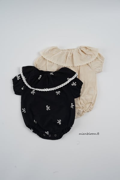 Bloom.b02｜(0m-18m) 蝴蝶結緞帶包屁衣1