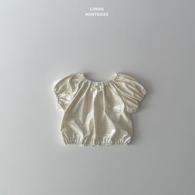 Lindo43｜(80cm-125cm) 絲絨抓皺短袖上衣4