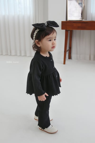 bebe nine10  (65-115) 2色蝴蝶結鈕扣套裝10