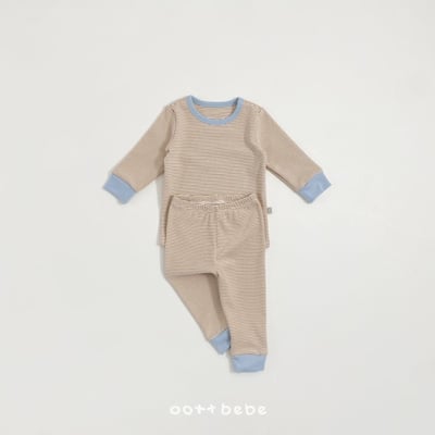 Oottbebe10｜(1y-7y) 條紋撞色家居套裝9