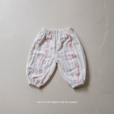 M-KIDS28｜(65-115cm) 印花縮口棉褲4