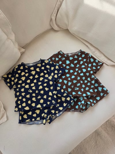 Color24｜(75-115cm) 愛心滿版印花套裝1