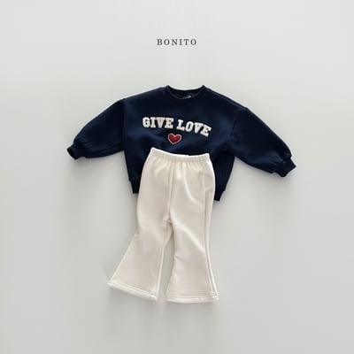 Bonito28｜(75cm-125cm) 素面內刷毛喇叭褲5