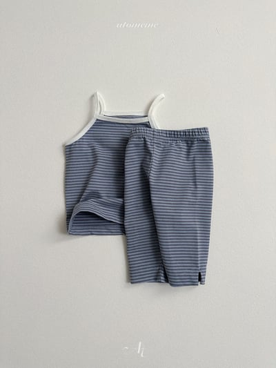 Atomeme07｜(70-110) 細肩條紋背心/七分緊身褲6