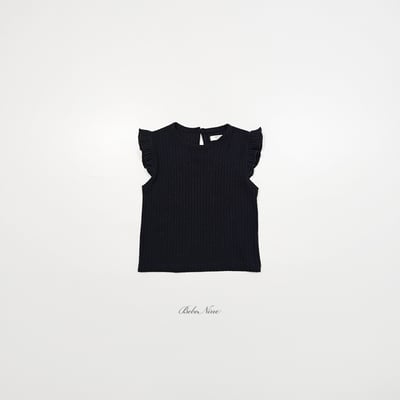 bebe nine20  (65cm-115cm) 3色素色荷葉邊上衣3