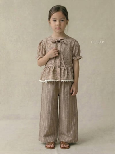 Mon petit16｜(73-118cm) 碎花裙擺公主袖襯衫3