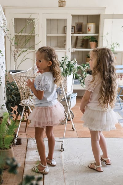 FLO19｜(75-140) 鏤空泡泡袖上衣6