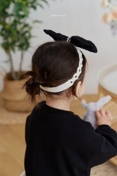 bebe nine23 (free) 2色黑白大蝴蝶結髮帶6
