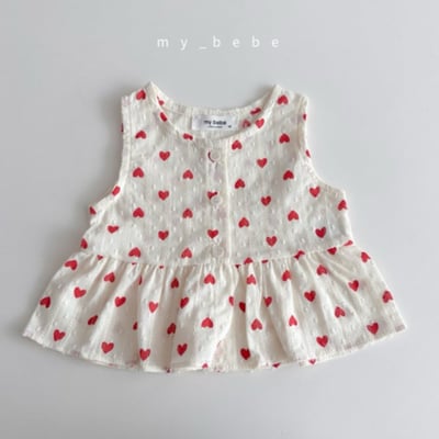 my_bebe31｜(80-120cm) 壓紋荷葉邊背心4
