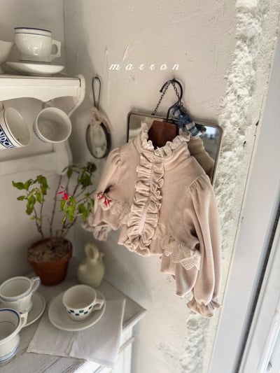 Marron 16｜(1y-6y) 磨毛荷葉花邊拉鍊外套13