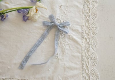 FLO04｜(free) 3色蝴蝶結緞帶髮夾17