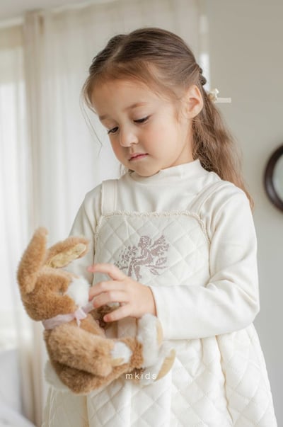 M-KIDS23｜(65-115cm) 2色絎縫蕾絲滾邊洋裝16