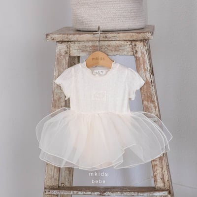 M-KIDS39｜(65-80cm) 捲邊薄紗包屁衣8