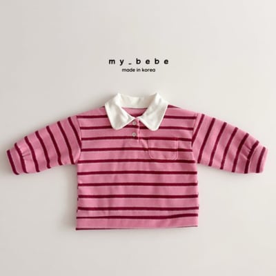 my_bebe03｜(-12m-7y) 有領條紋上衣17
