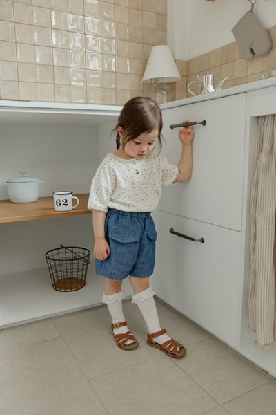 onu31｜(70cm-115cm) 碎花蕾絲滾邊上衣11