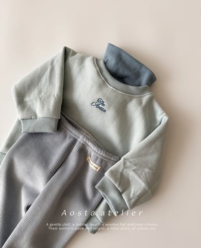 AOSTA45｜(6m-5y) 素面內刷毛合身褲11