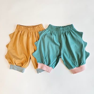 1st blue10｜(~93-118cm) 恐龍角六分褲7