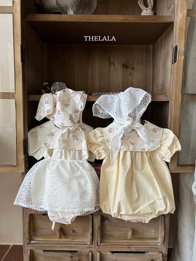 thelala56｜ (0m-18m) 玫瑰翻領包屁衣3