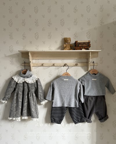 AOSTA47｜(6m-5y) 素面立領羅紋上衣22