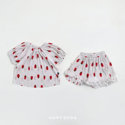 Oottbebe09｜(1y-7y )  草莓百摺套裝8