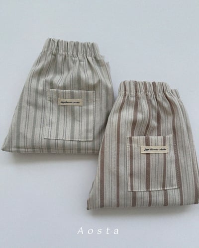 AOSTA42｜(6m-5y) 直條紋直筒長褲18