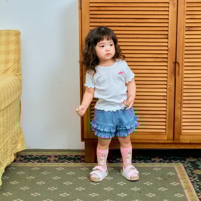 1st blue01｜(~93-118cm) 花邊層次短褲4