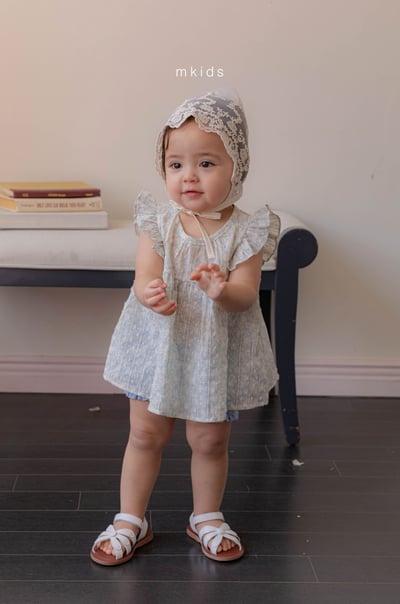 M-KIDS37｜(65-80cm) 蕾絲綁帶帽14