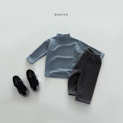 Bonito50｜(75cm-125cm) 條紋中高領上衣18