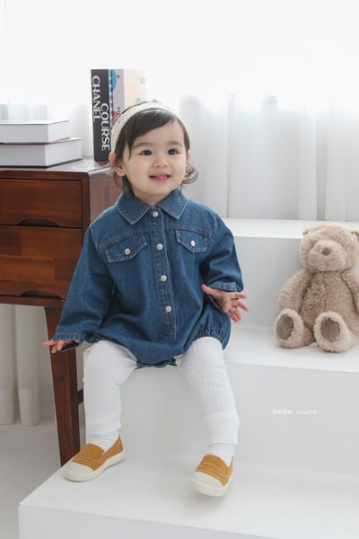 bebe nine03 (65-90) 2色牛仔包屁衣5