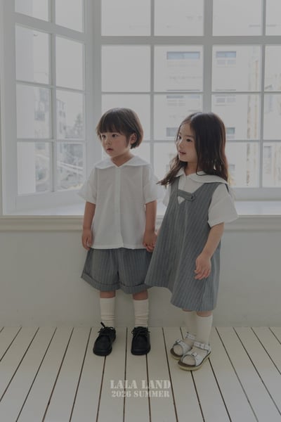 lala land51｜(75-120cm) 2色經典捲邊條紋短褲3