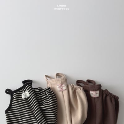 Lindo35｜(80cm-125cm) 磨毛肩帶連身褲10