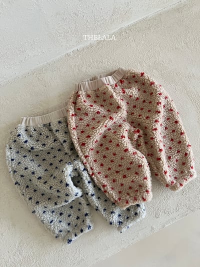 thelala42｜ (1y-6y) 波點毛毛束口褲4